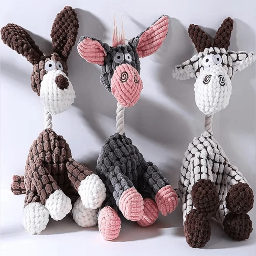 GIRAFFE, DONKEY, DOG Toy with Squeaker NEW - Picture 2 of 4